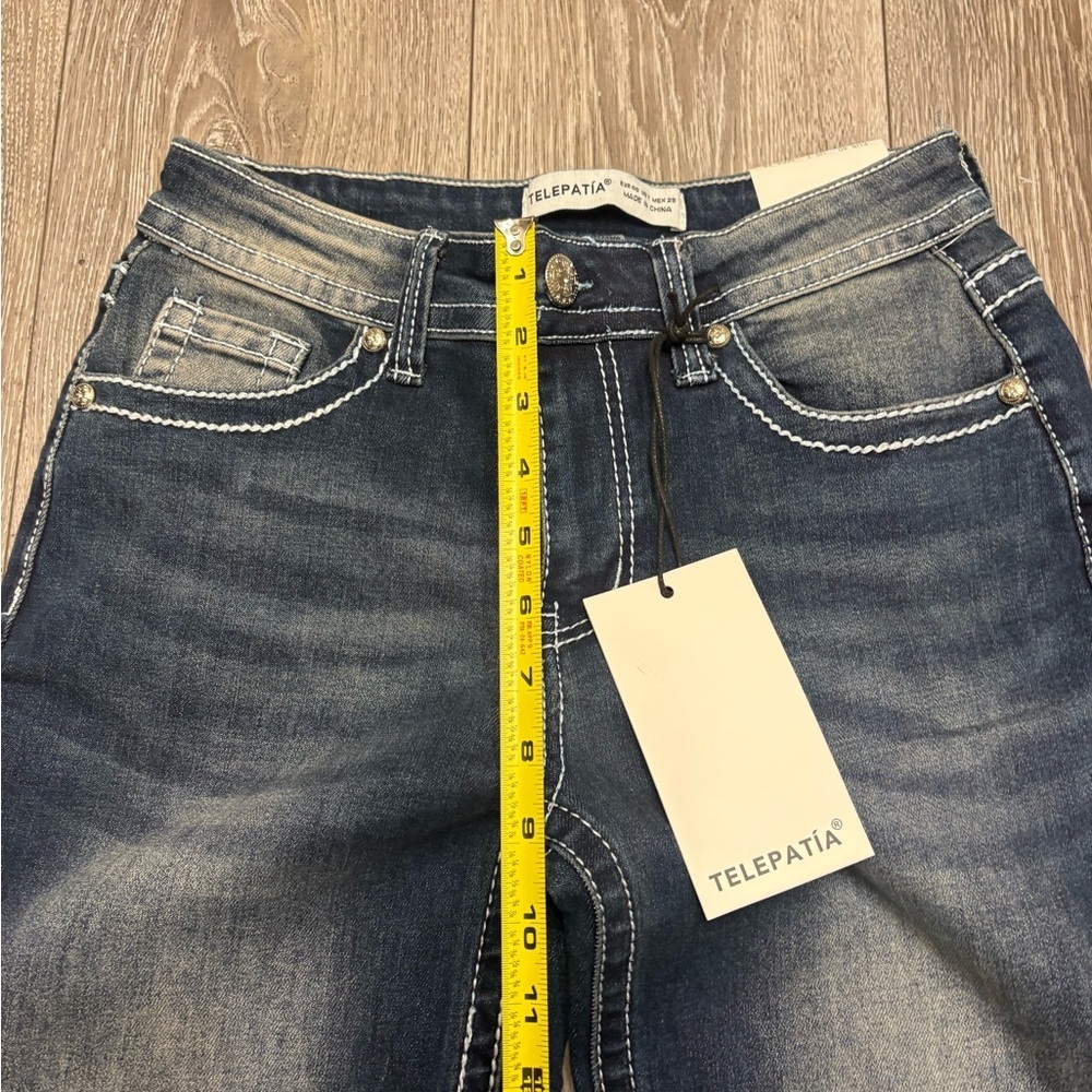 Telepatía Dark Blue wide-leg Jeans - Picture 5 of 9
